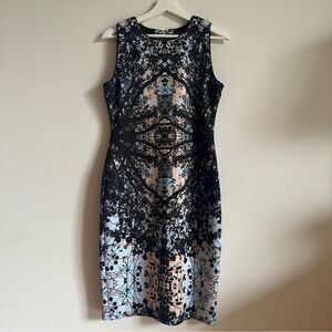 Hale Bob Sleeveless Multicolored Short Dress Size M